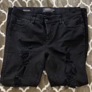 Torrid Black skinny jeans.